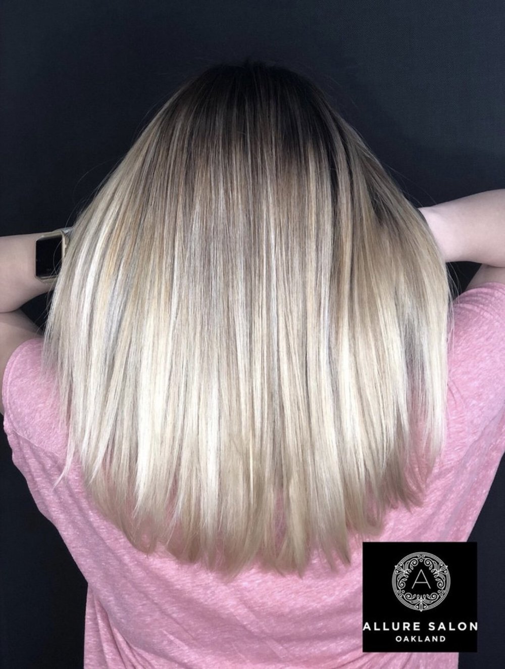Blonde ombré bob by Allure Salon Oakland